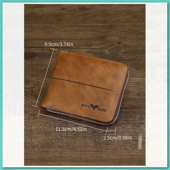 New Men Letter Graphic Small Wallet 170 - Picture 2 of 4